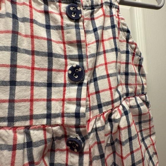 Red and Blue Ruffled Buttoned Sundress - Picture 2 of 4